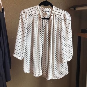 H&M Polka Dot Button Down Blouse